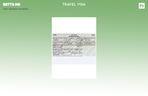 Шаблон за виза за Авганистан во модерен стил